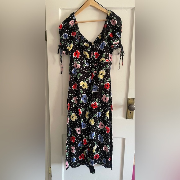 Nobody’s Child dress polka dots with florals size 14 - Picture 2 of 12